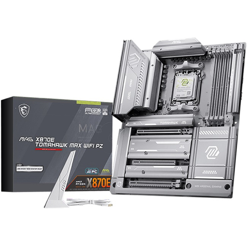 Материнская плата MSI MAG X870E TOMAHAWK MAX WIFI PZ (rev 1.1) (AM5/AMD X870E/4xDDR5/3xPCI-Ex16/4xM.2/Wi-Fi/BT/HDMI/ATX)