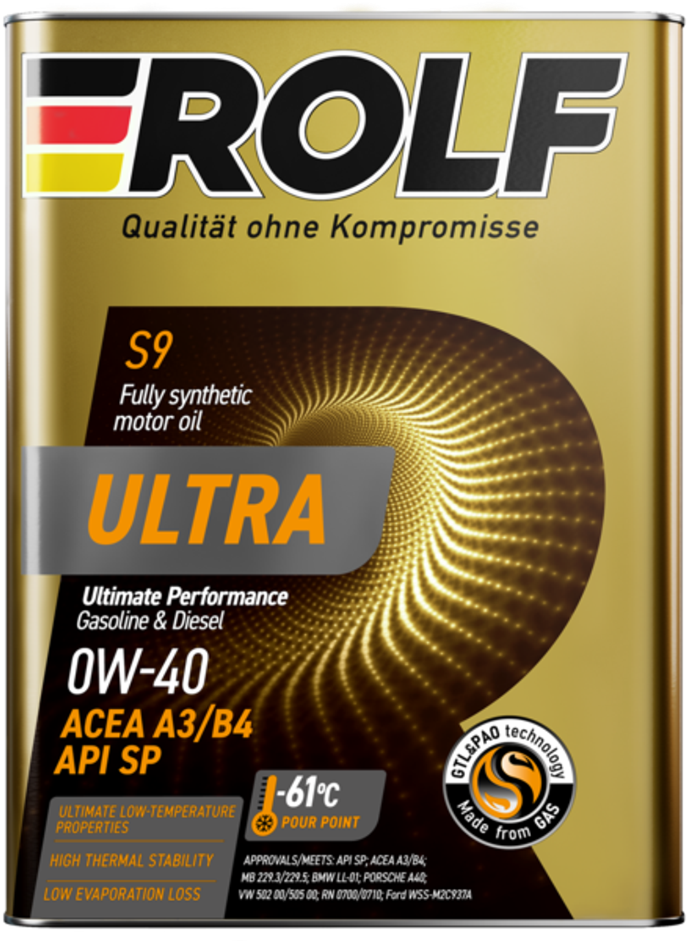 Rolf Ultra 0W-40 A3/B4 SP, 4 л