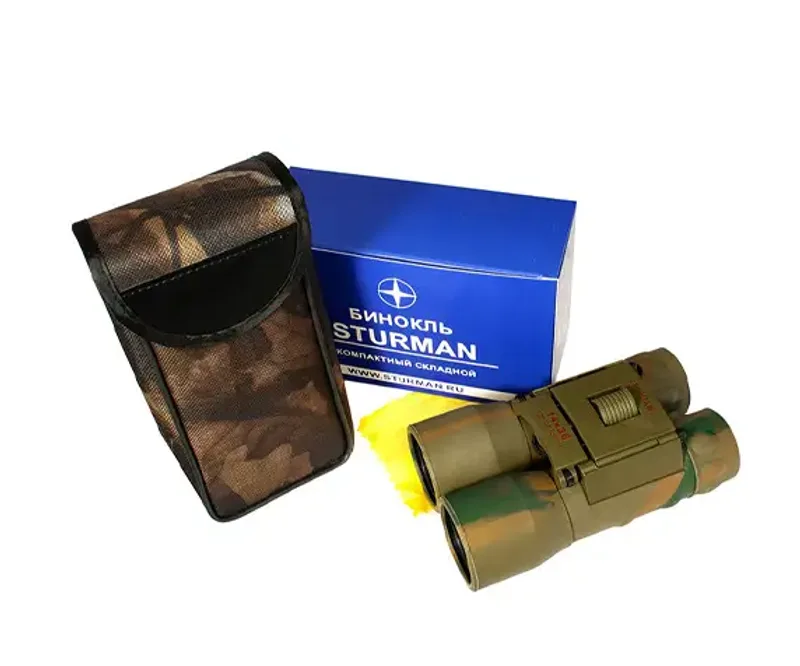 Бинокль Sturman 14x36 камуфляж с чехлом и салфеткой в комплекте