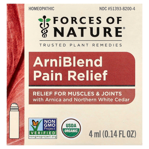 Forces of Nature, ArniBlend, обезболивающее средство, 4 мл (0,14 жидк. унции)