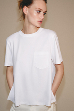 ФУТБОЛКА INTERLOCK С КАРМАНОМ — ZARA