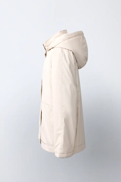 ZARA ПРОРЕЗИНЕННЫЙ ДОЖДЕВИК WATER RESISTANT, ЭКРЮ