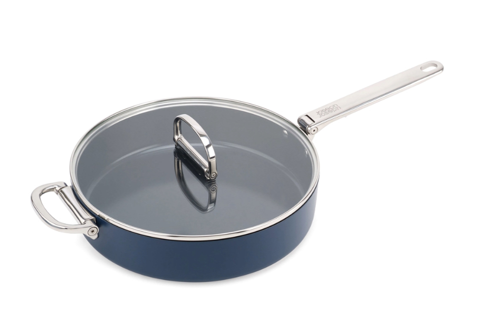 Сковорода с крышкой и складной ручкой 28см Joseph Joseph Space синяя