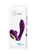 Массажер с двойной стимуляцией L'Eroina Mave фиолетовый 14 см