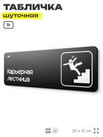 Табличка прикол на дверь для офиса "Карьерная Лестница", шуточная в комнату, смешная в кабинет, прикольная для дома, юмор для коллеги, 30х10 см, Айдентика Технолоджи