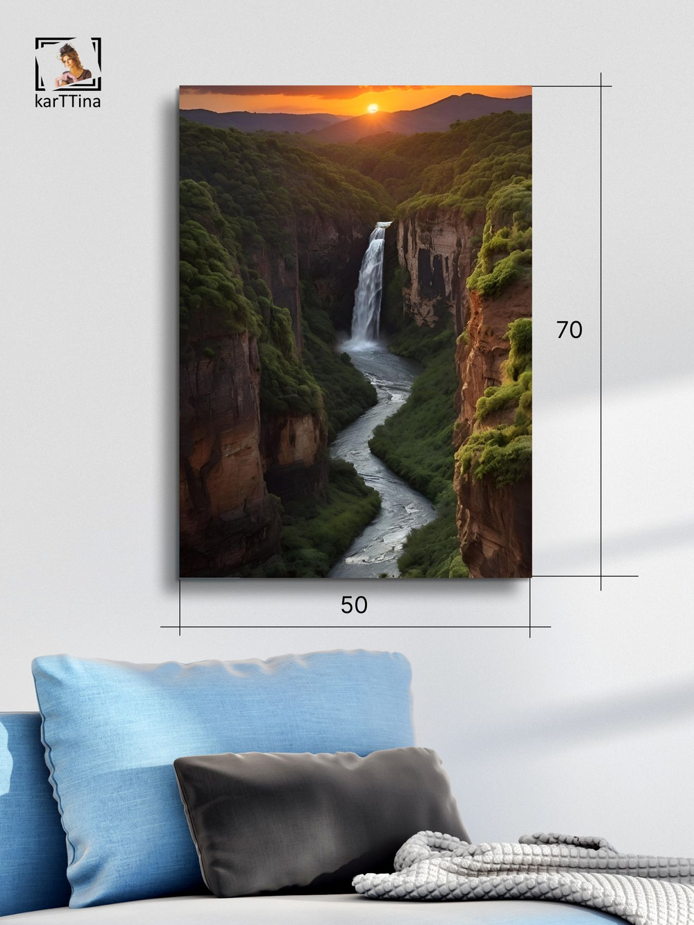 Картина Живой камень на стену 50x70см 1шт.
