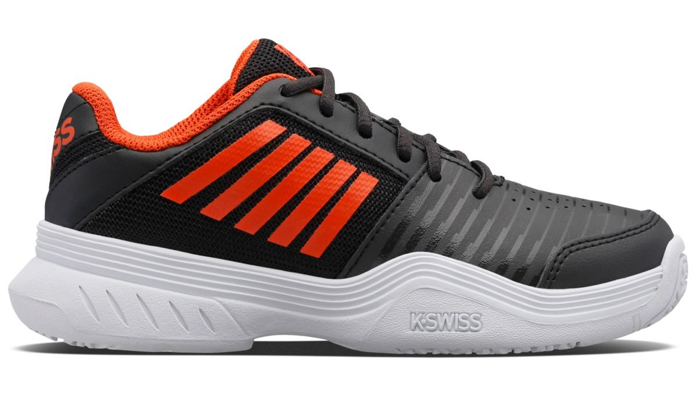 Juniorskie buty tenisowe K-Swiss Court Express Omni - jet black/spicy orange/white