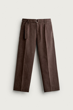 БРЮКИ RELAXED FIT ИЗ СТРУЯЩЕЙСЯ ТКАНИ С РЕМНЕМ — ZARA