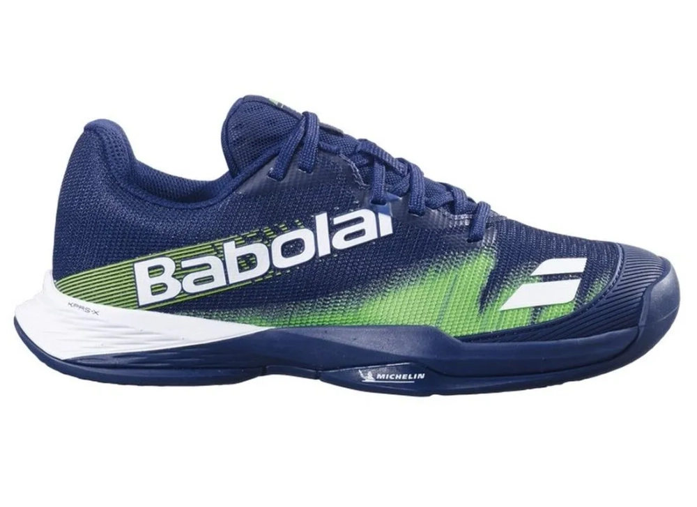 Детские кроссовки для Падел Babolat Jet Premura 2 JR - blue depths/green flash