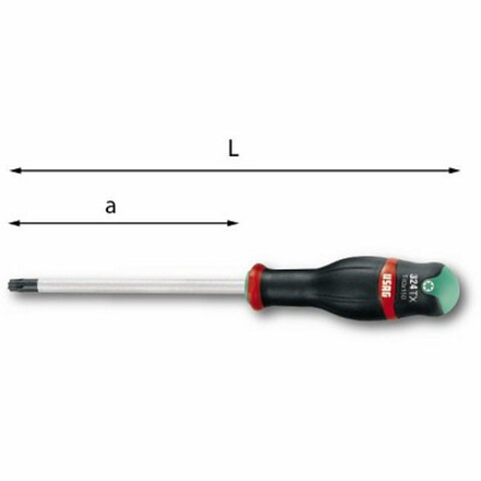 324 TX T15x75 Отвертка для винтов TORX®, длина 184 мм, USAG (Италия)