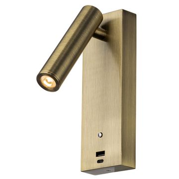 Светильник с разъёмами USB и Type-C 3W 3000K CL704433 бронза Декарт Citilux