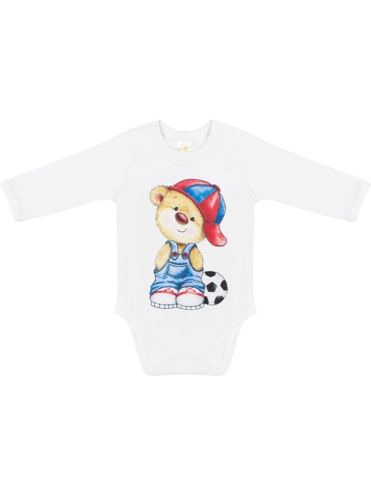 Хлопковое боди "Мишка с мячиком" Luxury Baby