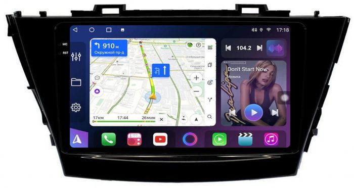 Магнитола для Toyota Prius Alpha 40 2014-2021 (правый руль) - FarCar BM9-2K-9533F2 монитор 9.5" 2K QLED на Android 14, Быстрая, CarPlay, 4G SIM-слот