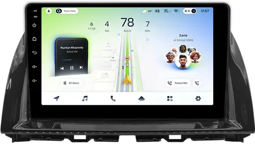 Магнитола для Mazda CX-5 2015-2017 (ШГУ цветной) - Teyes CC4L-DTS монитор 10.1" IPS, Android 14, Быстрая, Snapdragon 662, CarPlay, 4G SIM-слот