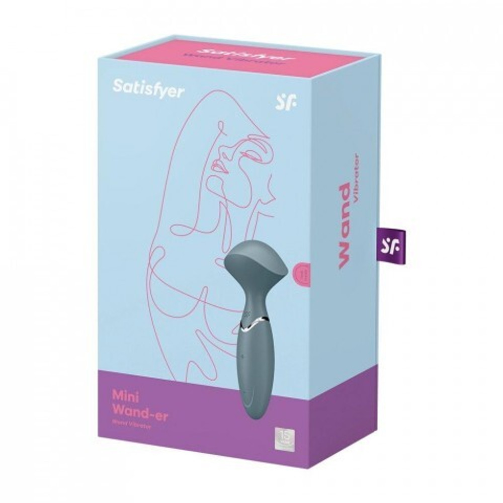 Вибратор Satisfyer Mini Wand-er stonegrey (серый)