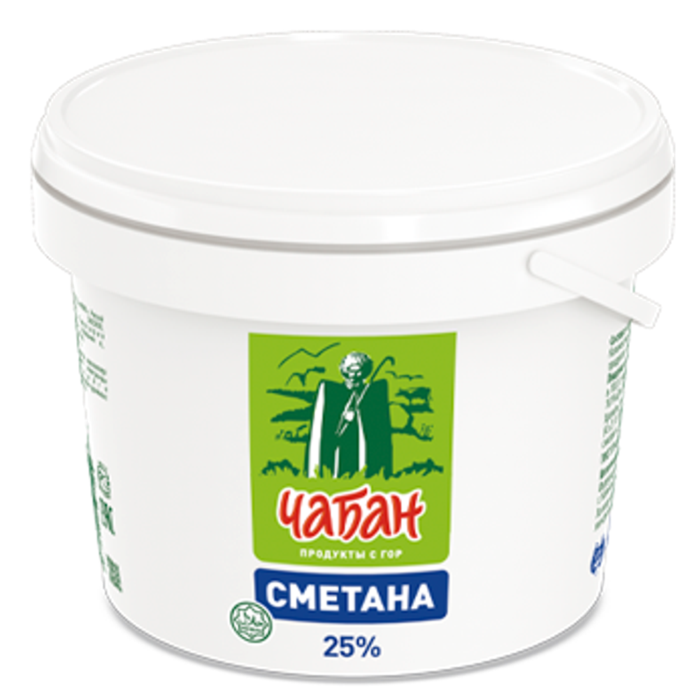 Сметана Чабан 25% 700г ведро