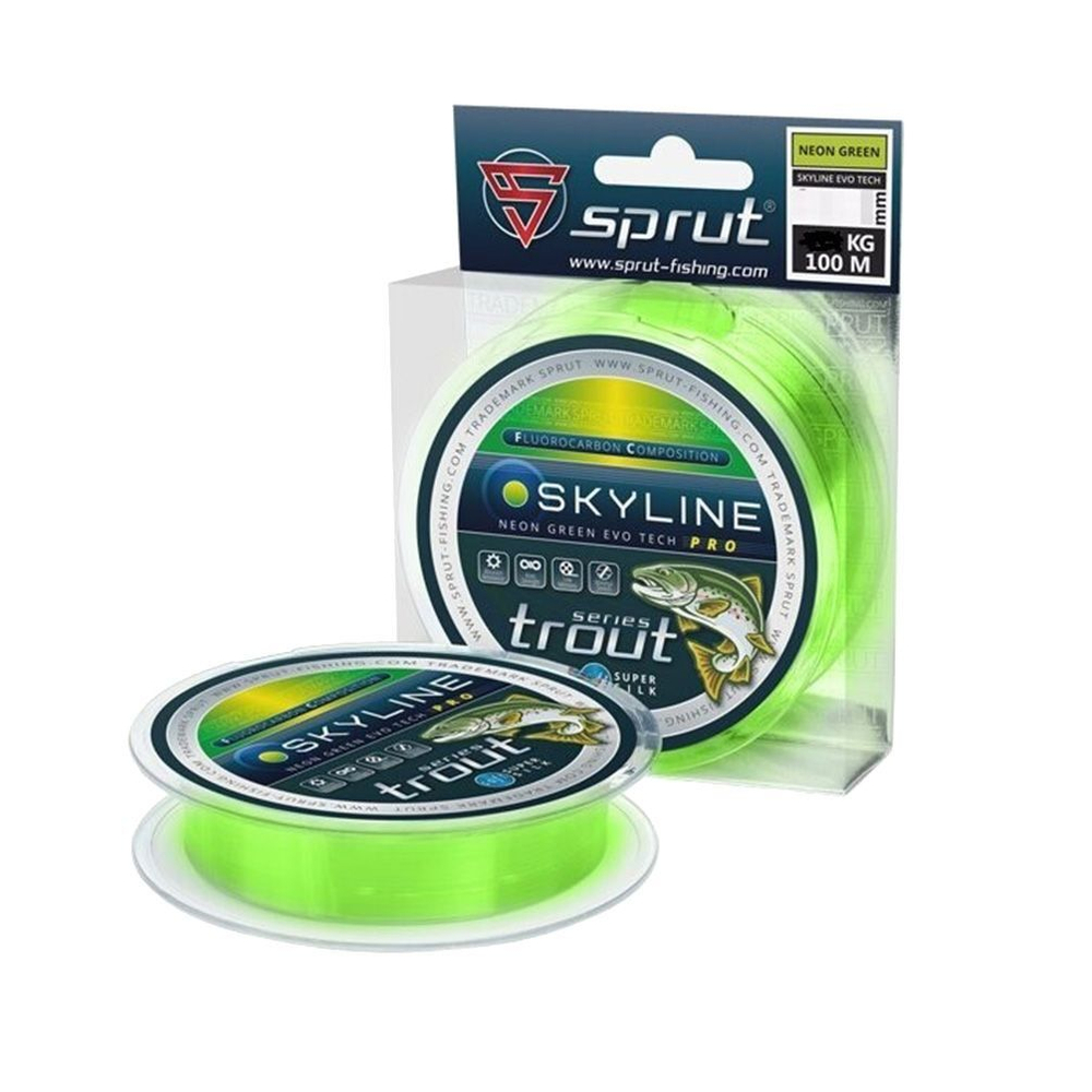 Леска для рыбалки Sprut SKYLINE EvoTech PRO Silver (0,235mm/100m), 1 штука
