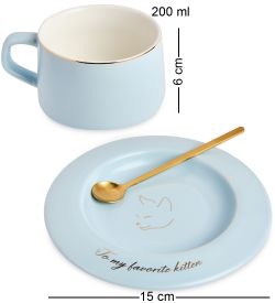 GAEM Art MUG-405/4 Чайная пара «Моей любимой кисуле»