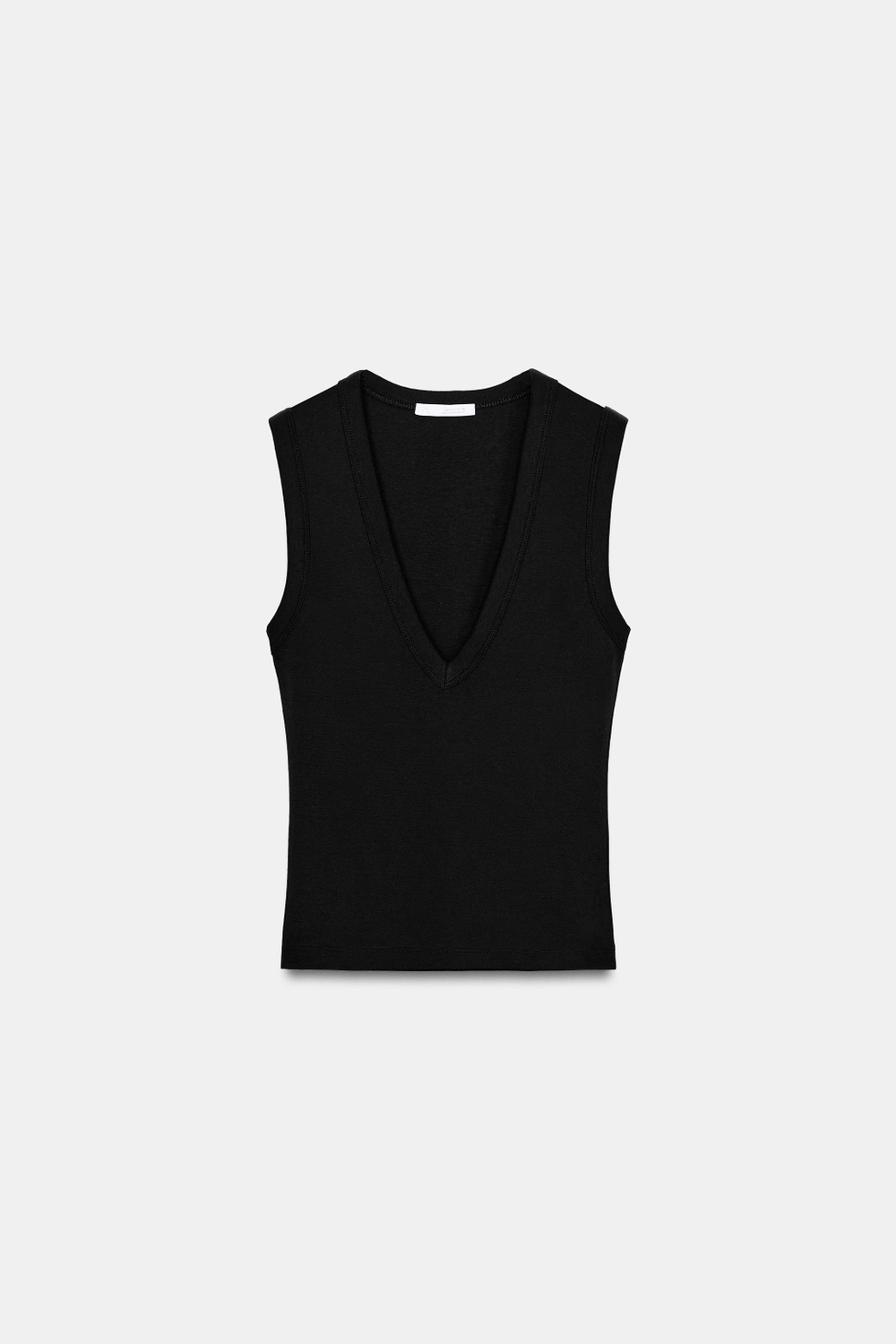 ХЛОПКОВАЯ ФУТБОЛКА В ПОЛОСКУ С V-ОБРАЗНЫМ ВЫРЕЗОМ — ZARA