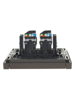 FORTE&PIANO Розетка компьютерная двойная RJ45 кат.5E FP333 серый IEK