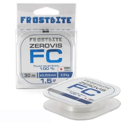 Флюорокарбон Frostbite ZeroVis FC, #1.5, L-30 м, d-0,205 мм, test-3,90 кг, прозрачный