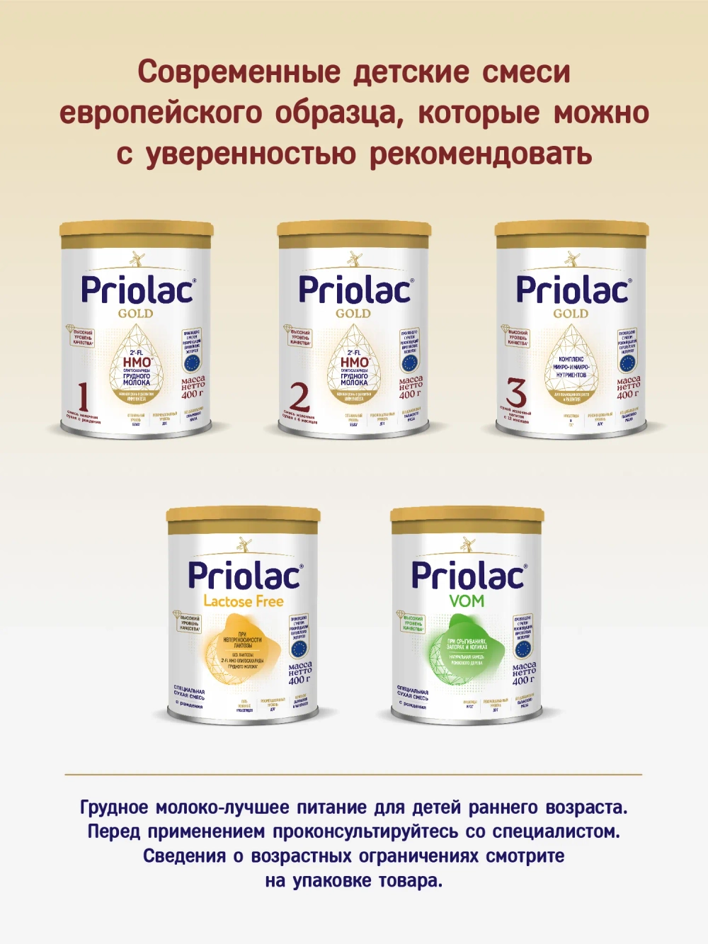 Смесь Priolac Gold 1 400г
