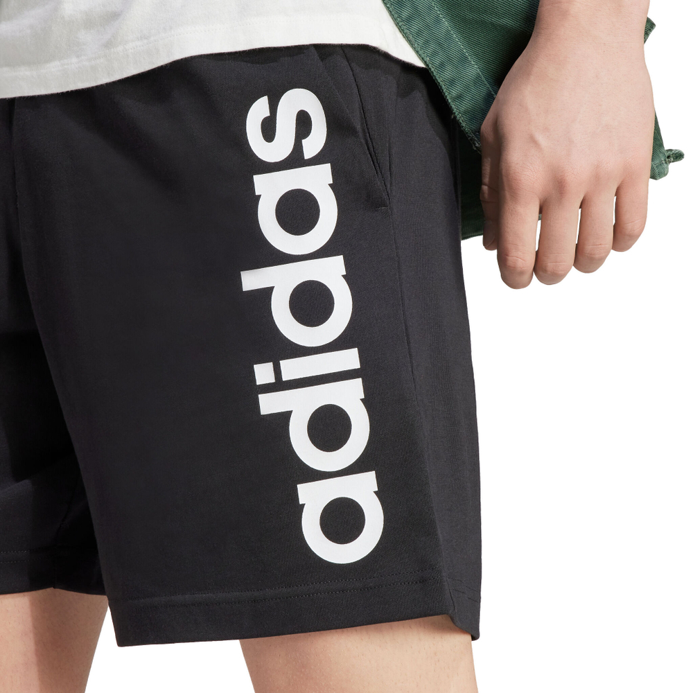 Мужские теннисные шорты adidas Essentials AEROREADY Single Jersey Linear Logo Shorts Men - Black, White
