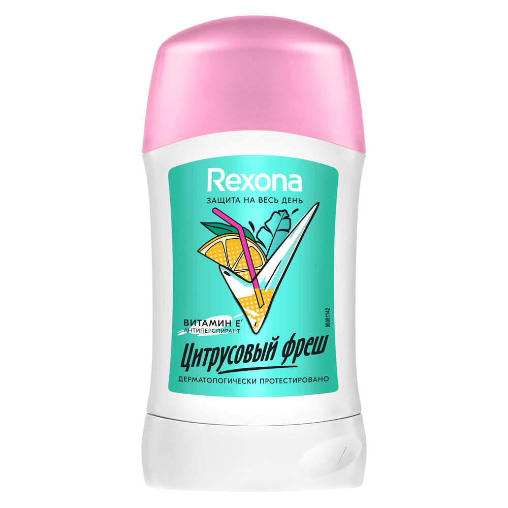 Rexona Дезодорант-антиперспирант стик Цитрусовый фреш, с защитой от пота и запаха на 48 часов, 40 мл