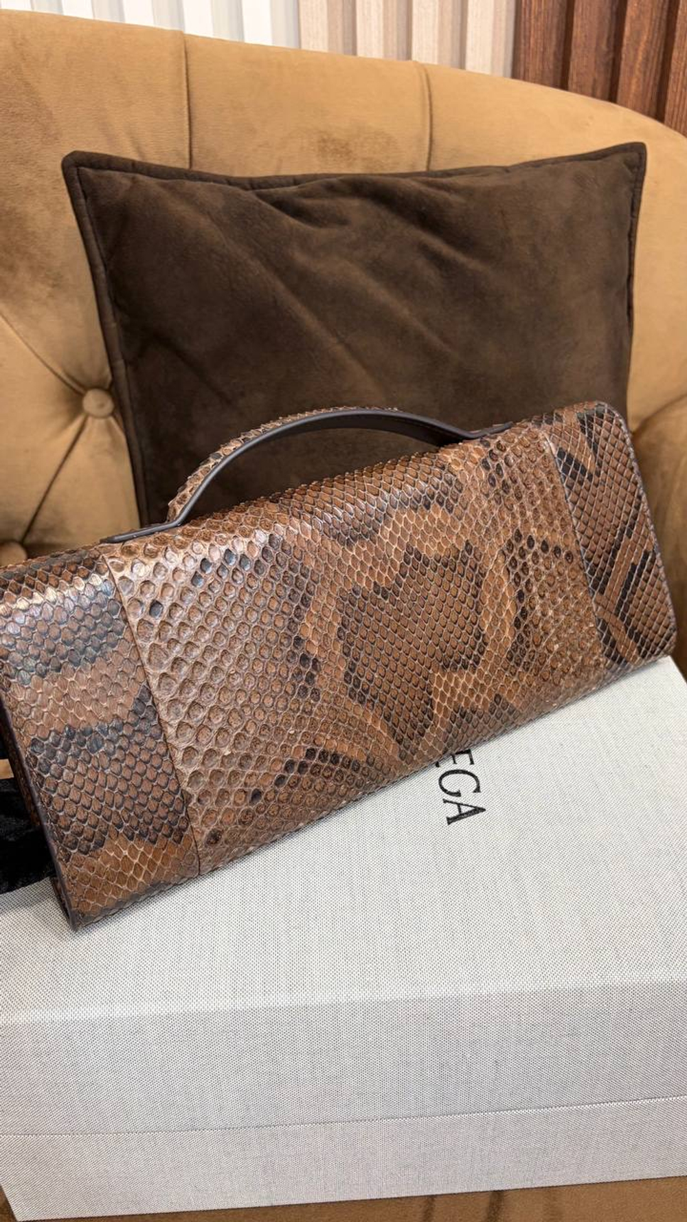 Клатч-Сумка Bottega Veneta Andiamo из кожи Питона