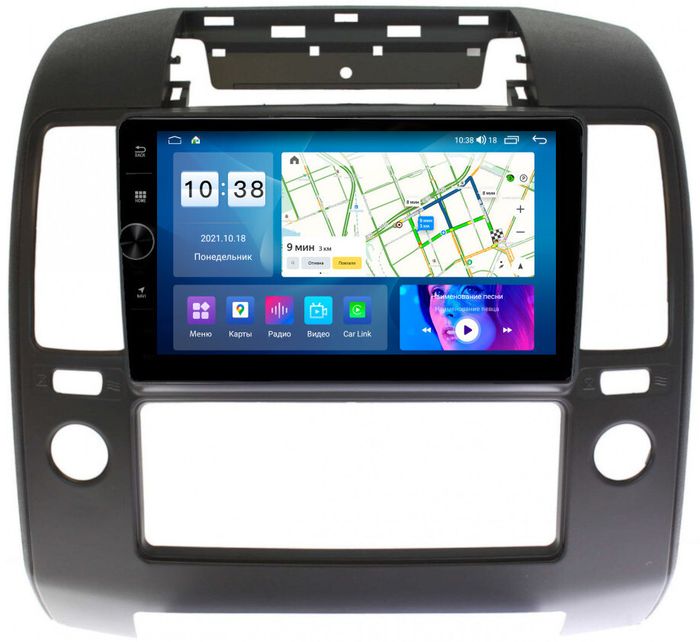 Магнитола для Nissan Navara D40 2004-2008 кондиционер - Parafar PF900LHDAV на Android 12, Быстрая, CarPlay, 4G SIM-слот