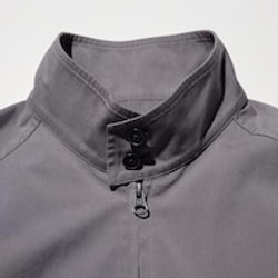 UNIQLO Короткая куртка из смесовой хлопковой ткани, фиолетовый