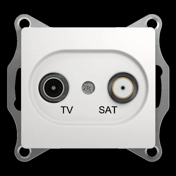 Розетка TV+SAT одиночная, 1 дБ Systeme Electric Glossa Белый GSL000197