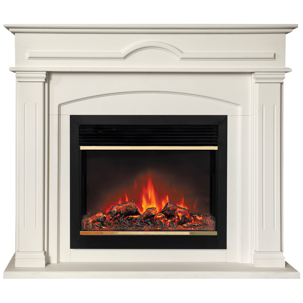 Каминокомплект Real Flame Mirra 26 WT с очагом Moonblaze Deluxe Brass
