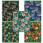 Тетрадь А5, 96 л., BRAUBERG, скоба, клетка, глянцевая ламинация, "Wild Flowers", 404429, 5шт