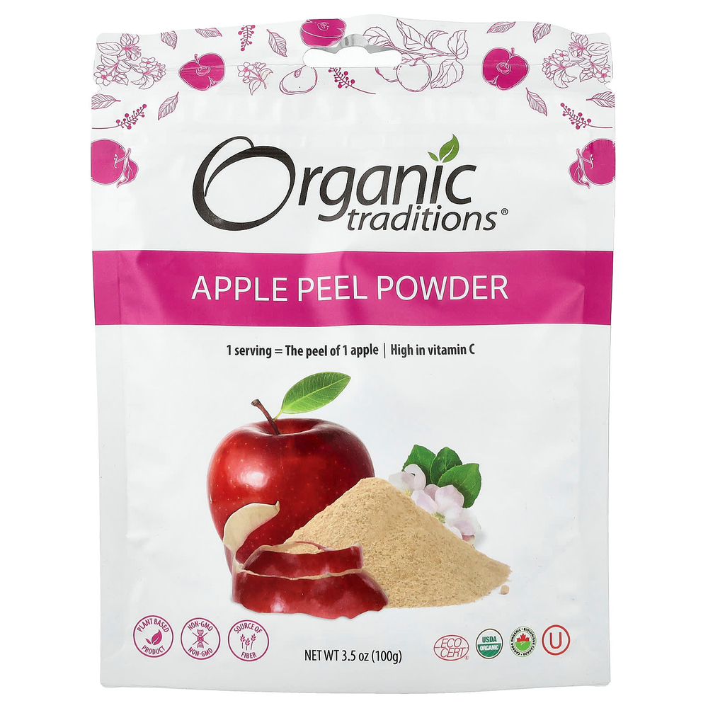 Organic Traditions, Порошок из яблочной цедры, 100 г (3,5 унции)