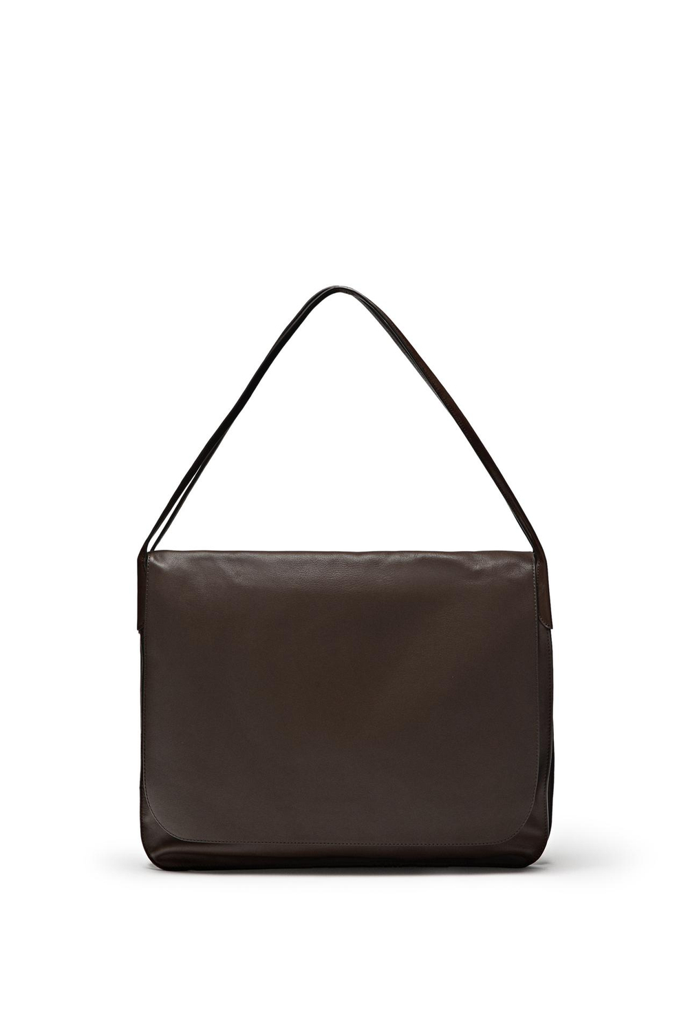 Massimo Dutti Большая сумка с клапаном - Limited Edition, шоколадно-коричневый