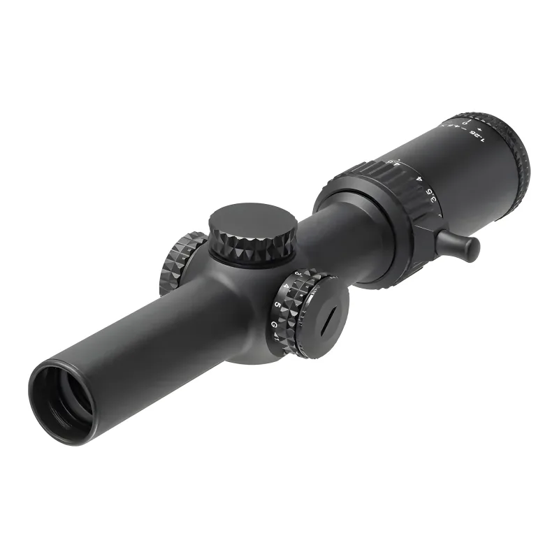 Оптический прицел Veber Wolf 1,25-4,5x26 IR DnD Загонник - вид в три четверти без крышек