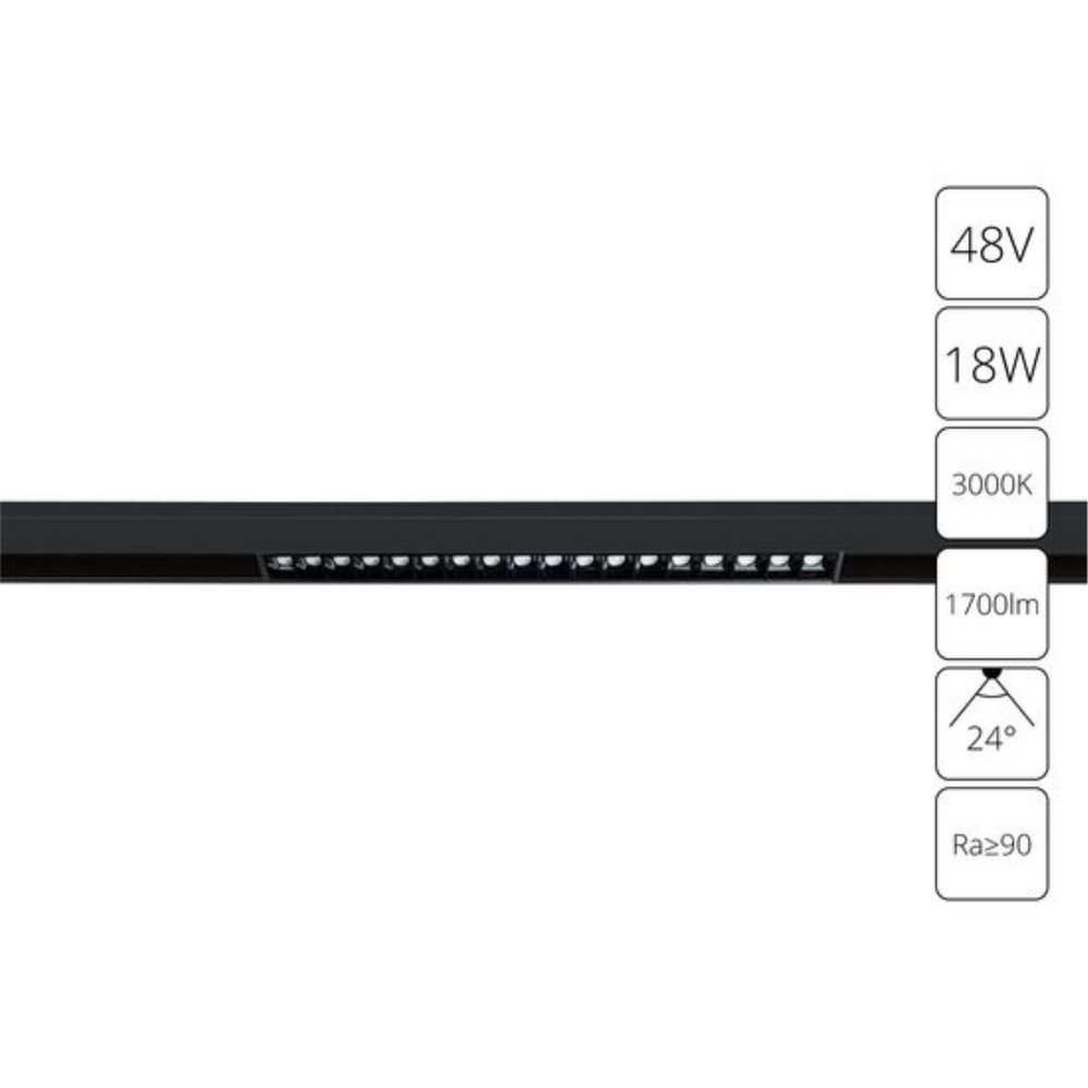 Магнитный трековый светильник Arte Lamp LINEA A4675PL-1BK
