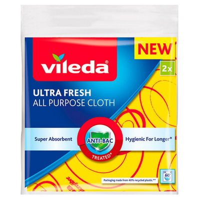 Салфетка Vileda Ultra Fresh Универсальная антибактериальная (2 шт)