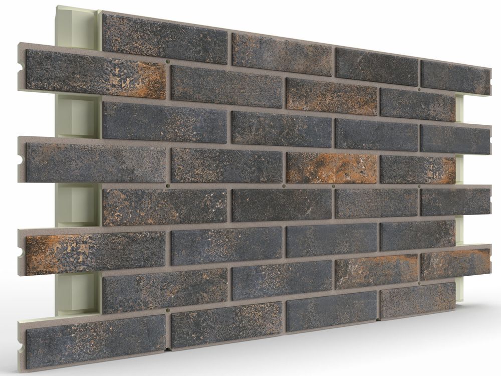 Термопанель ППУ Element Klinker Exclusive Metal Dark 102,8 x 61,6