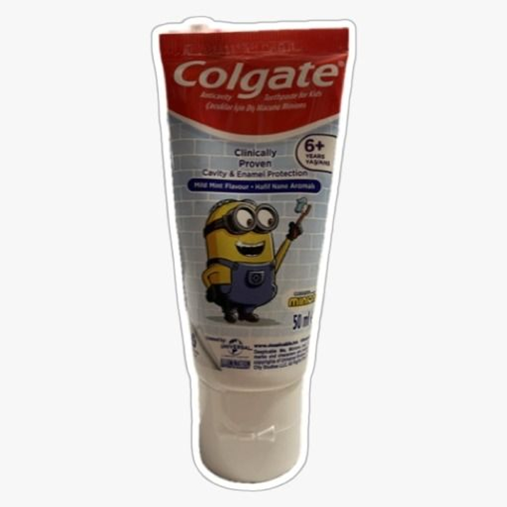 Зубная паста для детей Minions 6+, с фтором, кальцием и аргинином, со вкусом нежной мяты 50 мл
