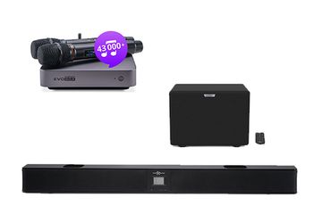 Evolution Evobox Plus Graphite - комплект караоке + саундбар EvoSound + годовая подписка на обновления