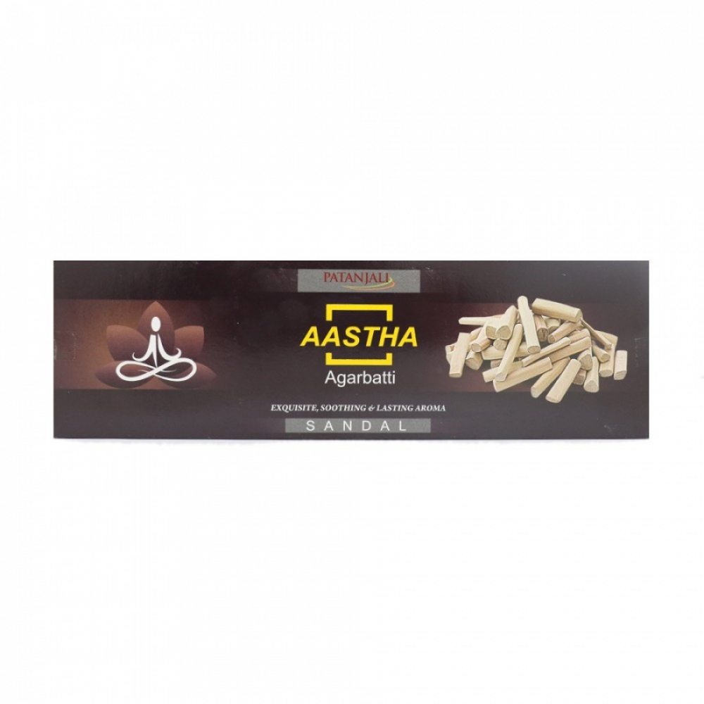 Благовоние Сандал PATANJALI Aastha Agarbatti Sandal 25g
