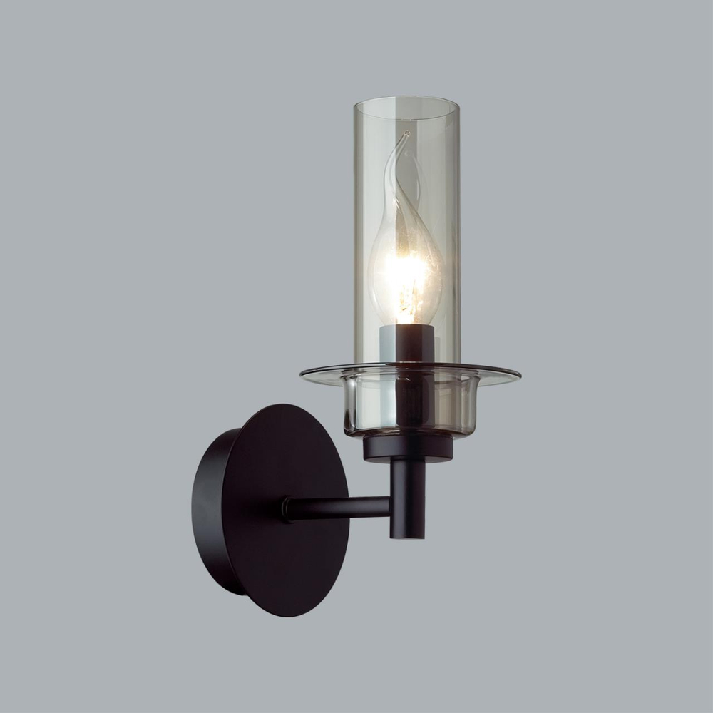 6555/1W CLASSI LN26 100 черный/дымчатый/металл/стекло Бра E14 1*40W 220V MADONNA
