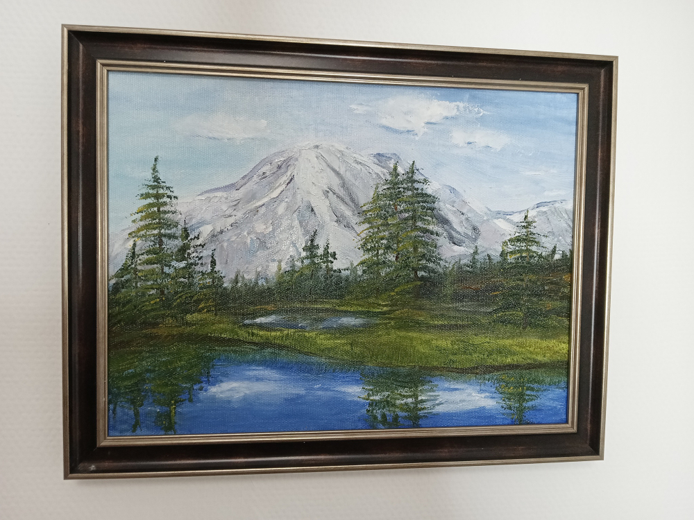 Картина "Пейзаж" с натуры. Масло. Холст на подрамнике. Размер 37x45 см.Кисти Войтович Н.