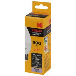 Лампа светодиодная Kodak LED B35-11W-865-E27 K 11Вт свеча холодный дневной свет Е27 | Лампы cветодиодные Свеча (B/C)