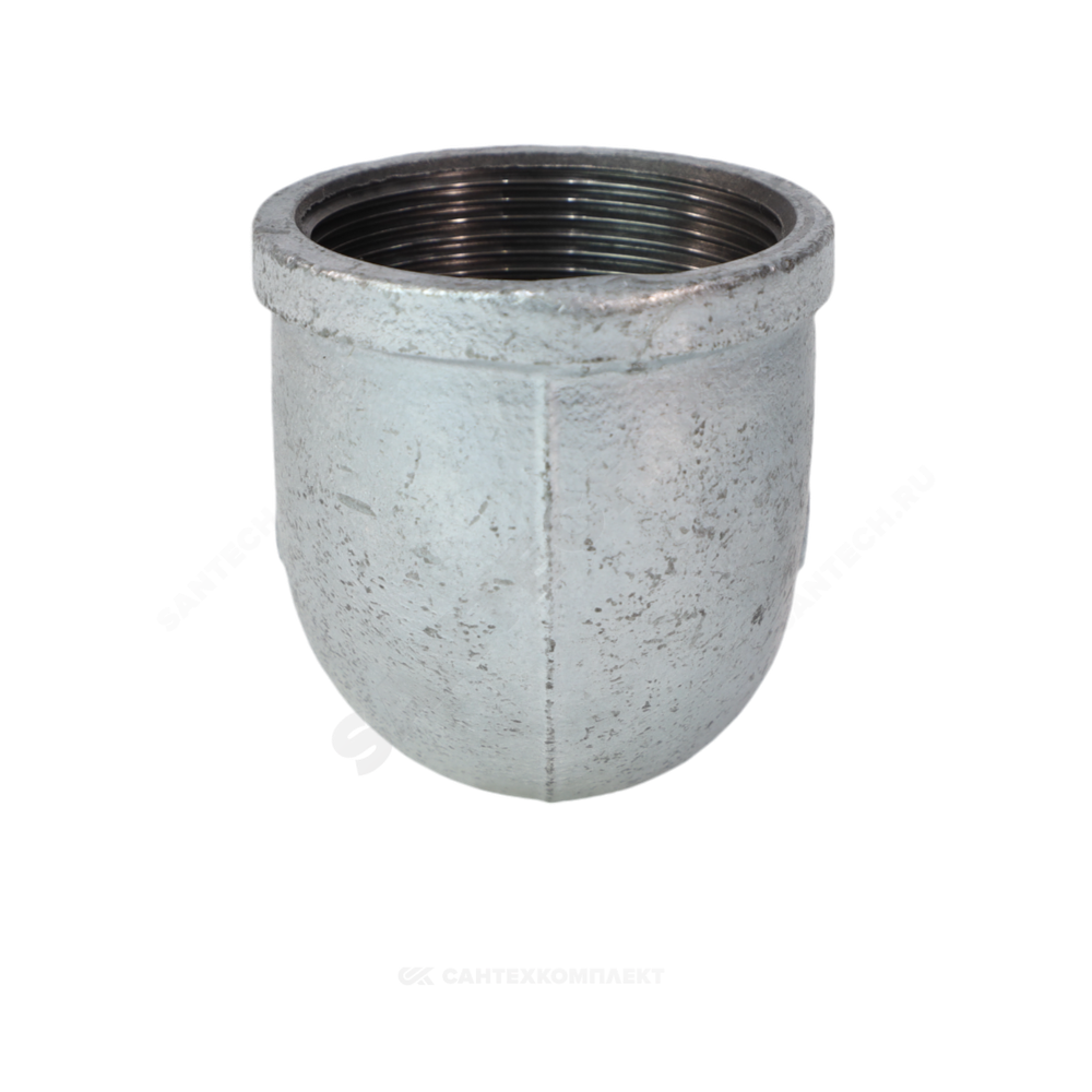 Угольник проходной чугун оц Ду 15 (1/2") ВР/ВР Fittex PLUS