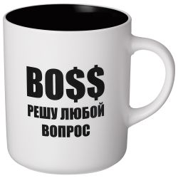 КРУЖКА LEFARD 540МЛ "BOSS РЕШУ ЛЮБОЙ ВОПРОС" 9.5*7.6*11.1CM, РАЗНОЦВЕТНЫЙ