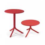 Стол пластиковый обеденный Nardi Spritz + Spritz Mini, красный, Ø605х400-765 мм