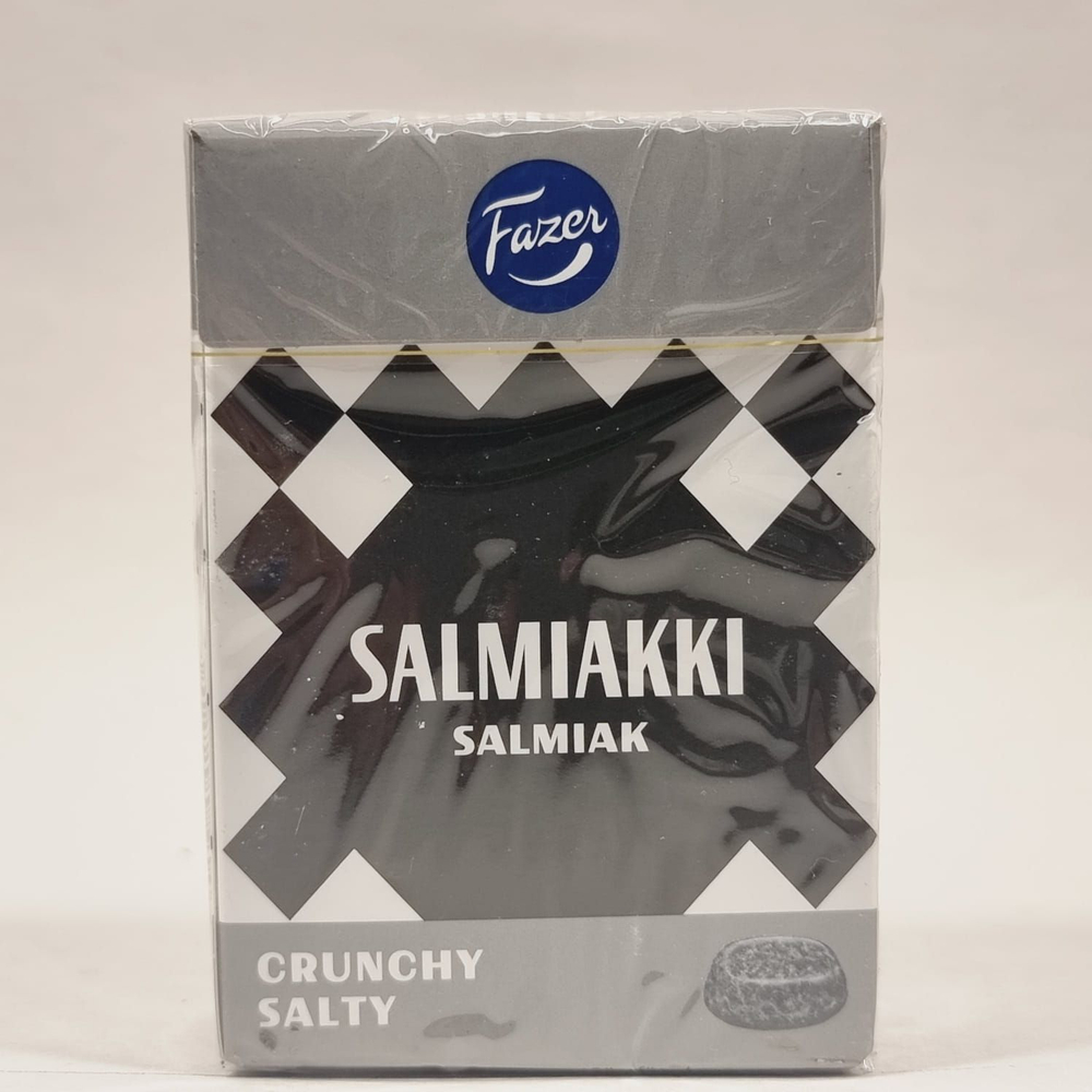 Конфеты Fazer Salmiakki "Crunchy Salty" с соленой лакрицей 70 г (из Финляндии)